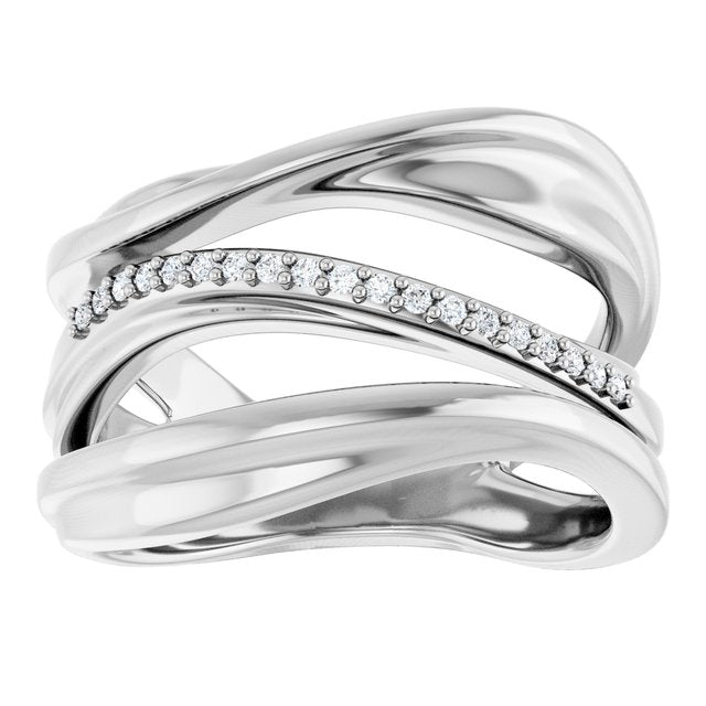 .07 CTW Natural Diamond Freeform Ring