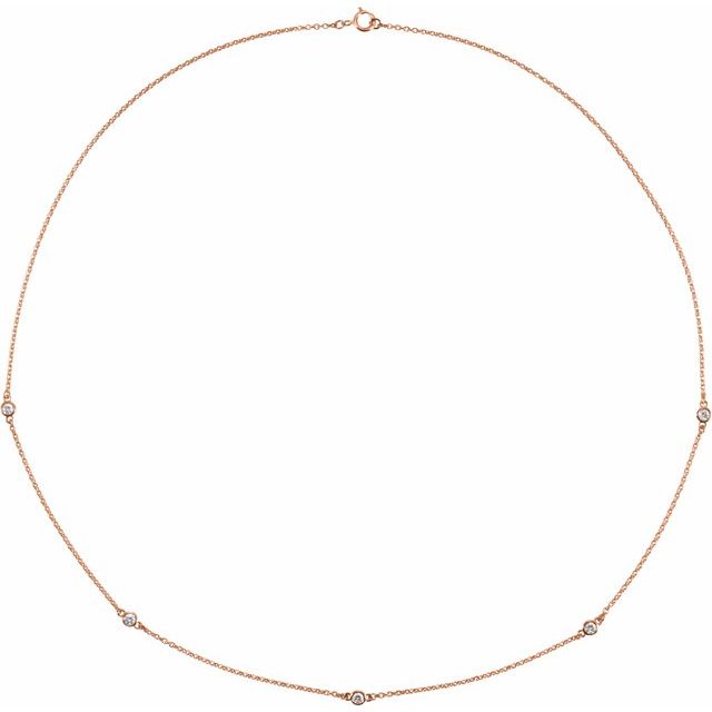 Lab-Grown & Natural Diamond 3,5,7 Station Necklace