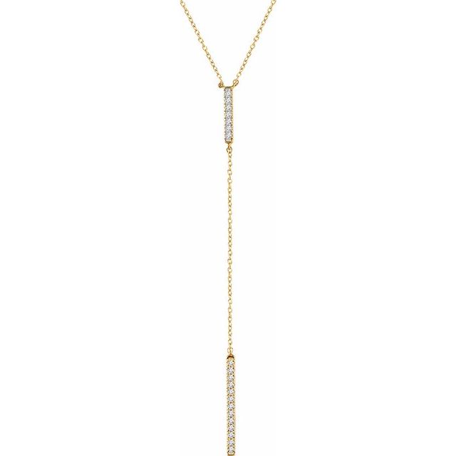 1/5 CTW Natural Diamond Bar 16-18" Y Necklace