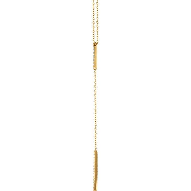 1/5 CTW Natural Diamond Bar 16-18" Y Necklace