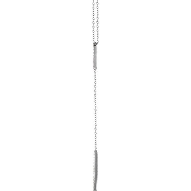 1/5 CTW Natural Diamond Bar 16-18" Y Necklace