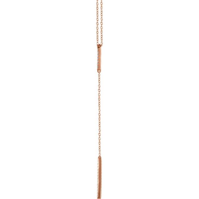 1/5 CTW Natural Diamond Bar 16-18" Y Necklace