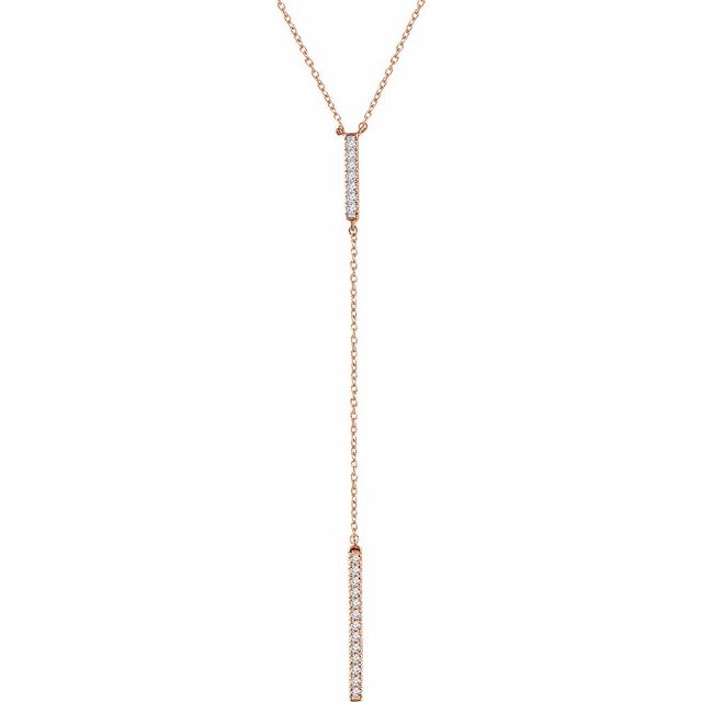 1/5 CTW Natural Diamond Bar 16-18" Y Necklace