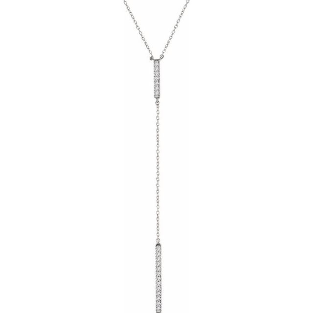 1/5 CTW Natural Diamond Bar 16-18" Y Necklace