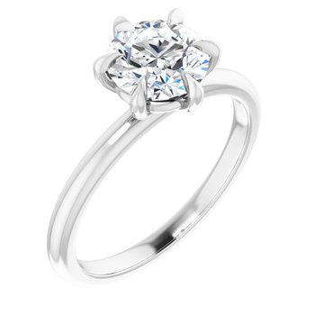 Round Solitaire Engagement Ring