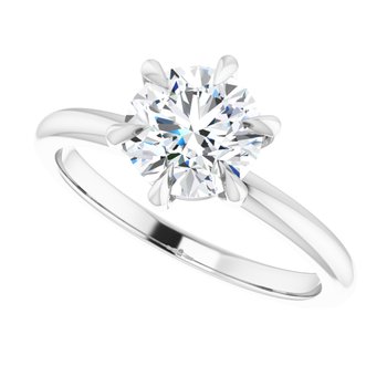 Round Solitaire Engagement Ring