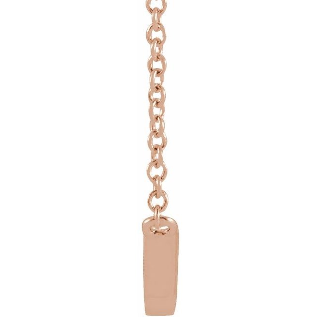 Geometric Bar 16"-18" Necklace in 14 Gold