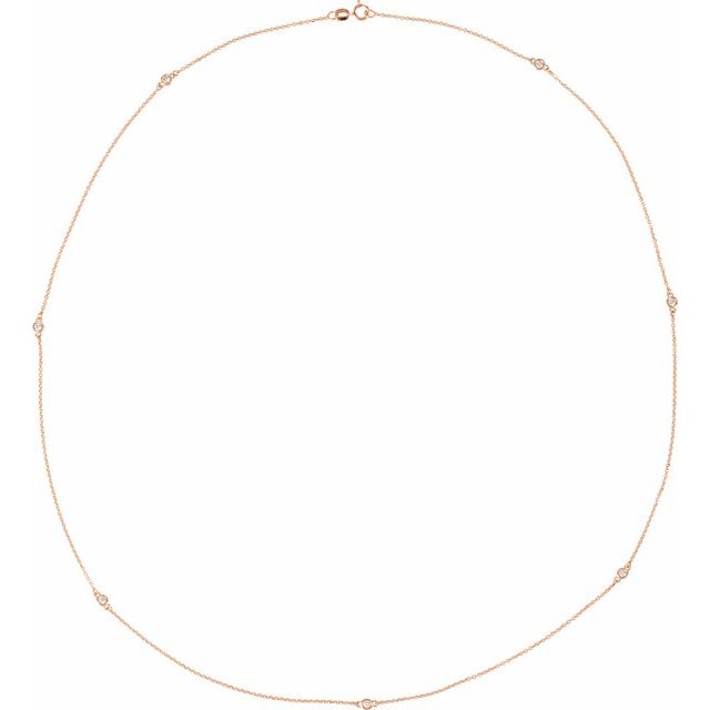 Lab-Grown & Natural Diamond 3,5,7 Station Necklace