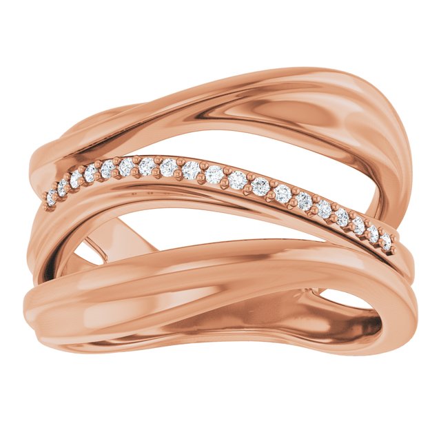 .07 CTW Natural Diamond Freeform Ring