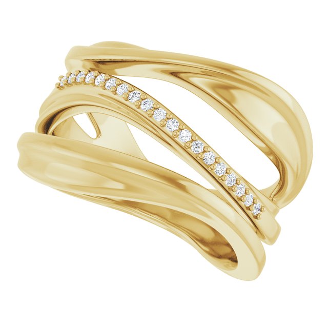 .07 CTW Natural Diamond Freeform Ring
