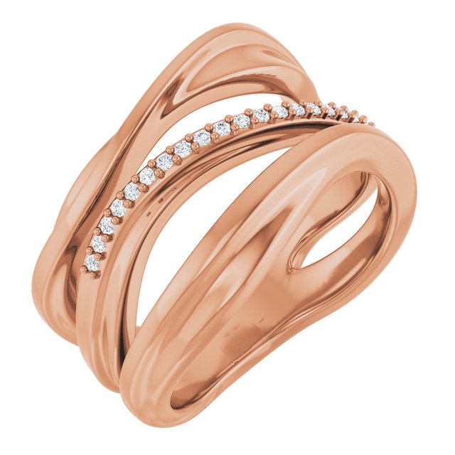 .07 CTW Natural Diamond Freeform Ring