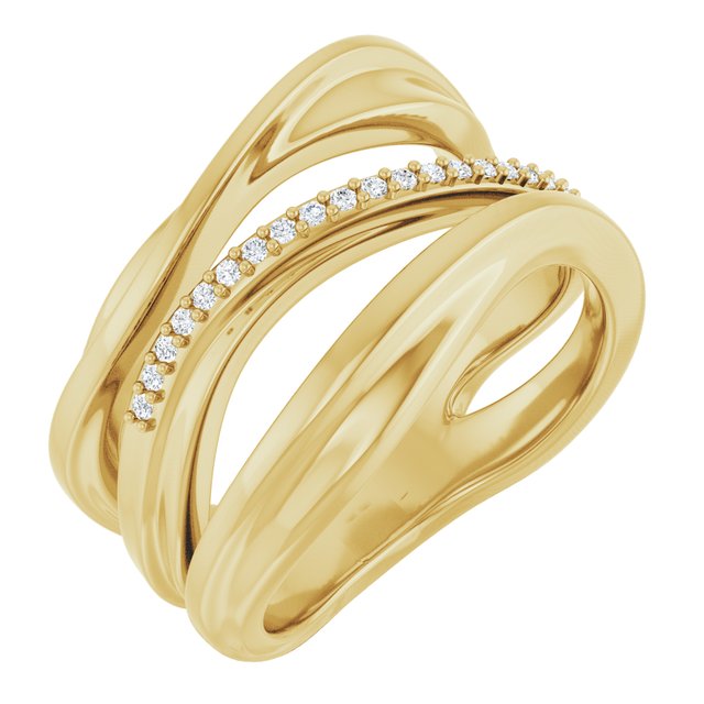 .07 CTW Natural Diamond Freeform Ring