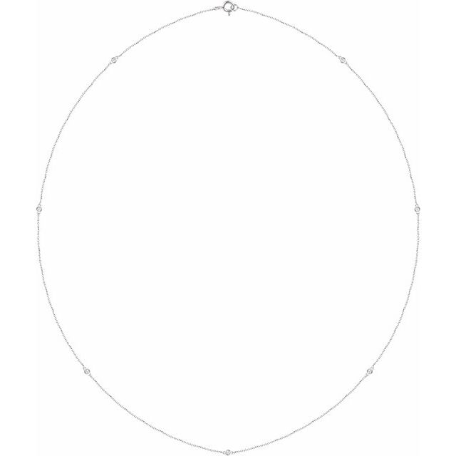 Lab-Grown & Natural Diamond 3,5,7 Station Necklace