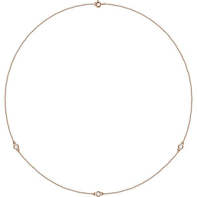 Lab-Grown & Natural Diamond 3,5,7 Station Necklace