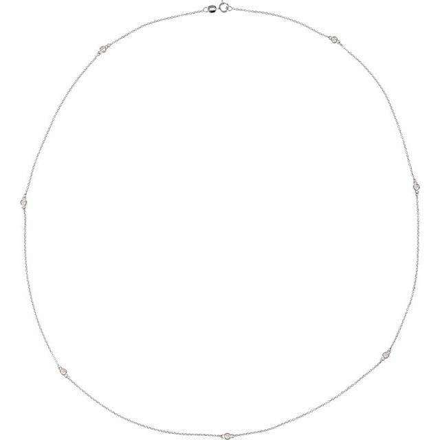 Lab-Grown & Natural Diamond 3,5,7 Station Necklace