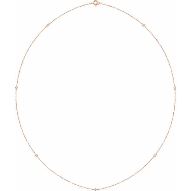 Lab-Grown & Natural Diamond 3,5,7 Station Necklace
