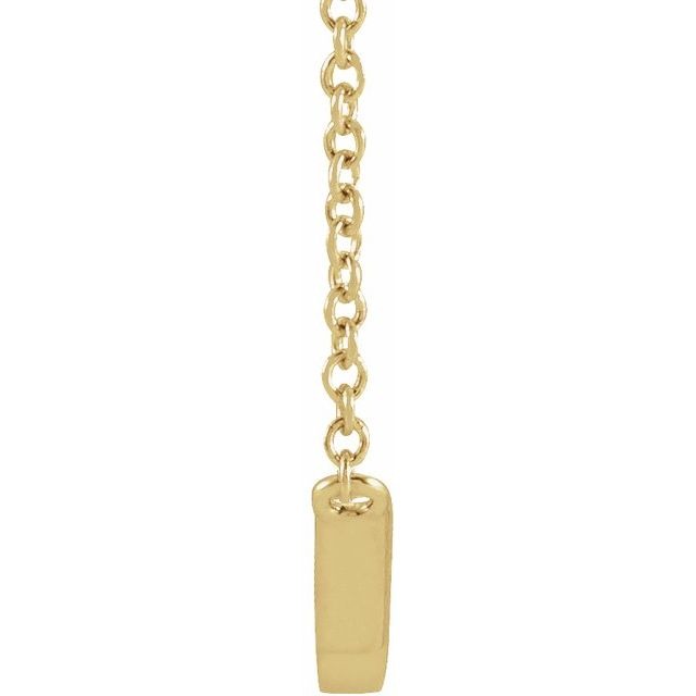 Geometric Bar 16"-18" Necklace in 14 Gold