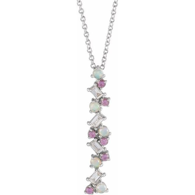 Ethiopian Opals, Pink Sapphires, Diamonds