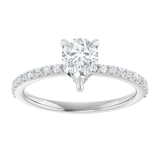 14K White